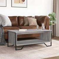 Salontafel 100x51x40 cm bewerkt hout grijs sonoma - thumbnail