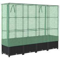 VidaXL Verhoogde plantenbak met kashoes rotanlook 160x40x138 cm - thumbnail