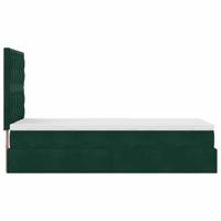 Ottoman bed met matrassen en LED's 100x200cm fluweel - thumbnail