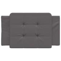 Hoofdbordkussen 90 cm kunstleer grijs - thumbnail