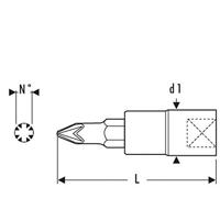 Expert by Facom Schroevendraaierdop | 3/8" T8 - E030912 - thumbnail