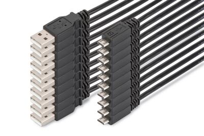 USB-kabel - USB (M) naar micro-USB type B (M) - USB 2.0 - 1 m - zwart (pak van 10)