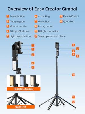 Rollei Easy Creator 3-in-1 Gimbal AI