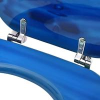 VidaXL Toiletbril met deksel waterdruppel mdf blauw - thumbnail