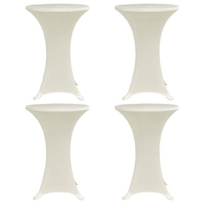 VidaXL Statafelhoes 4 st stretch ø80 cm crème