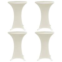 VidaXL Statafelhoes 4 st stretch ø80 cm crème - thumbnail