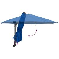 Tuinparasol Blauw en Zwart 248 x 248 x 148 cm - thumbnail