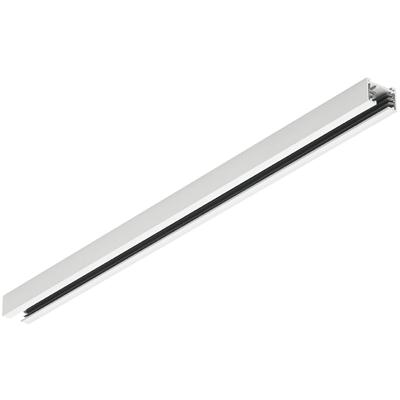 Witte Aluminium Spanningsrail 2-Fase 0.5m - Compacte Opbouw