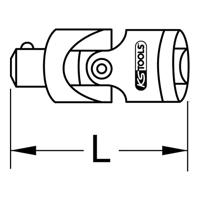 KS Tools 963.1282 9631282 Cardangewricht Aandrijving 1/2 (12.5 mm) 70 mm 1 stuk(s) - thumbnail