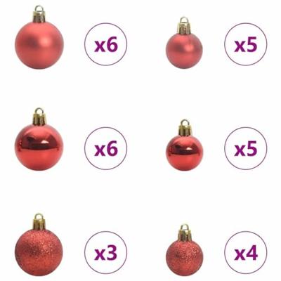 Kerstbal Set met 300 LED 120 pcs Multikleur Kunststof - thumbnail