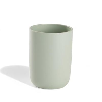 Set van 4 badkameraccessoires - TODAY - UTILITY - Beker, zeepdispenser, toiletborstel - Groen