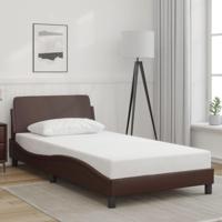 Bedframe "Dover" kunstleer bruin 100x200 cm - thumbnail