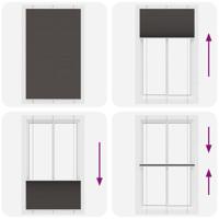 Pliss rolgordijn 115x200cm stofbreedte 114,4cm polyester zwart - thumbnail