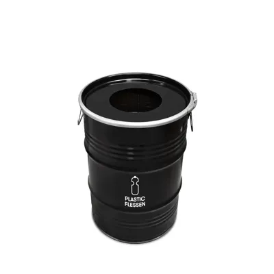 Statiegeld prullenbak 60L - Plastic flessen - Met gat in deksel