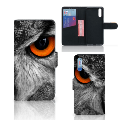 Huawei P20 Telefoonhoesje met Pasjes Uil Huawei P20 Telefoonhoesje met Pasjes Uil