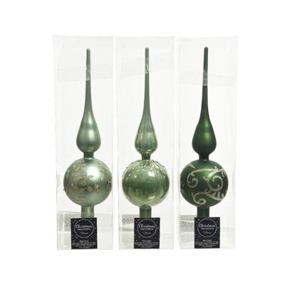 Piek glas d8h31 cm groen a3 Decoris - Decoris