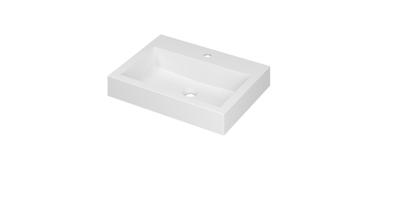INK Wastafel Momento Polystone met 1 kraangat 60 cm x 45 cm x 9 cm Mat wit 3421301