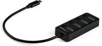 StarTech.com 4 Port USB-C Hub - USB-C naar 4x USB 3.0 Type-A met Individuele On/Off Port Switches - SuperSpeed 5Gbps USB 3.1/3.2 Gen 1 - USB Bus Powered - Mobiel ontwerp - 25cm Kabel - thumbnail