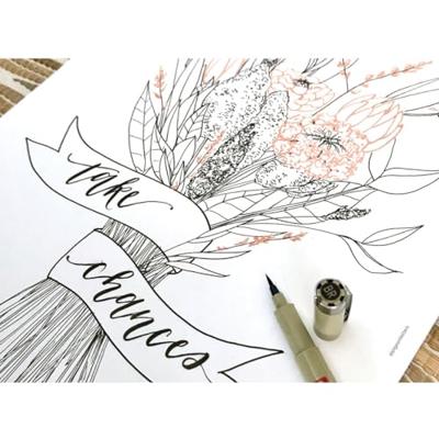 Sakura • pigma brush licht koelgrijs