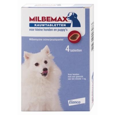 Milbemax ontworming kauwtablet kleine hond/puppy - 4tbl (THT 6-2026)