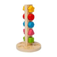 Bigjigs houten moeren- en boutentoren, 11dlg. - thumbnail