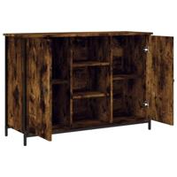 Dressoir 100x35x70 cm bewerkt hout gerookt eikenkleurig - thumbnail