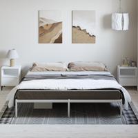 Bedframe metaal wit 183x213 cm - thumbnail
