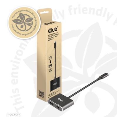 club3D CSV-1552 USB-C / HDMI / DisplayPort Adapter Zwart 0 mm