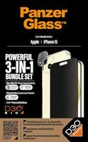 PanzerGlass 3-in-1-Privacy-Pack B1172+P2809 Screenprotector (folie) Apple iPhone 15 1 stuk(s) Meekijkbescherming - thumbnail