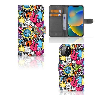 iPhone 14 Plus | Wallet Case | met Pasjes | Punk Rock