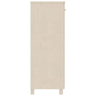 Schoenenkast HAMAR 85x40x108 cm massief grenenhout honingbruin