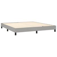 Boxspring met matras stof lichtgrijs 180x200 cm - thumbnail