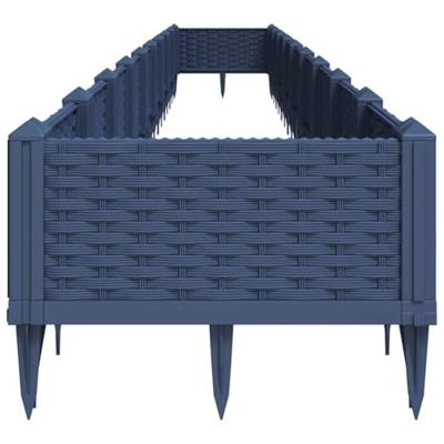 Plantenbak met pinnen 362,5x42,5x28,5 cm polypropeen grijs Plantenbak met pinnen 362,5x42,5x28,5 cm polypropeen grijs