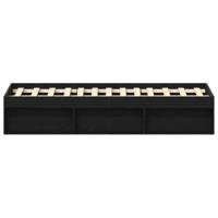 Bedframe zonder matras 120x190 cm bewerkt hout zwart eikenkleur - thumbnail