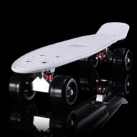 Shining Fish Plate scooter single Tilt vier wiel skateboard met 72mm wiel (zwart wit) - thumbnail