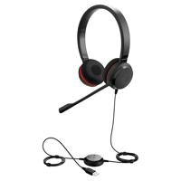 Jabra Evolve 20 UC Stereo Headset – Unified Communications Headphones for VoIP Softphone with Passive Noise Cancellation – USB-A Cable with Controller – Black - thumbnail
