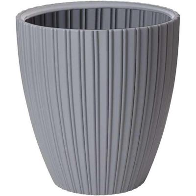 Vaso per fiori - Garden ID - Fancy - 40 x 42 cm - Per giardino, balconi o interni - Grigio chiaro