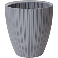 Vaso per fiori - Garden ID - Fancy - 40 x 42 cm - Per giardino, balconi o interni - Grigio chiaro - thumbnail