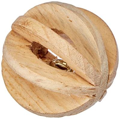 Trixie bal hout met bel - thumbnail