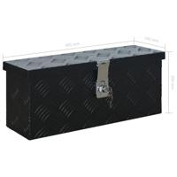 VidaXL Aluminium kist 485x140x200 mm zwart - thumbnail