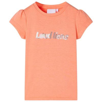 Kindershirt met kapmouwen 92 neonoranje Kindershirt met kapmouwen 92 neonoranje