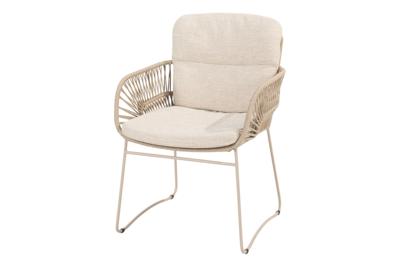 Murcia dining stoel latte incl. 2 kussens 60x66,5x85,5 cm 4SO - 4so Murcia dining stoel latte incl. 2 kussens 60x66,5x85,5 cm 4SO - 4so