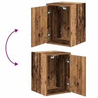 VidaXL Garagekasten 2 st bewerkt hout oud hout - thumbnail