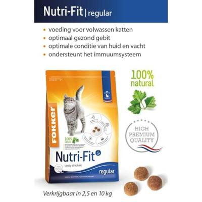 Fokker Nutri-Fit kattenvoer 2 x 10 kg