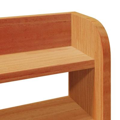 Bedframe met hoofdbord massief grenenhout wasbruin 200x200 cm