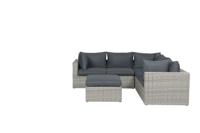 Silverbird lounge set 4-dlg vintage willow H dia. 6mm/r. black L242x242 x B x H67 cm Garden Impressions - Garden impressions - thumbnail