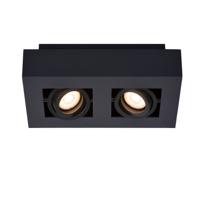 Lucide XIRAX - Plafondspot - LED Dim to warm - GU10 - 2x5W 2200K/3000K - Zwart - thumbnail
