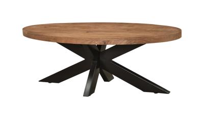 Livingfurn Ovale Salontafel 'Sturdy' Mangohout, 130 x 70cm Livingfurn Ovale Salontafel 'Sturdy' Mangohout, 130 x 70cm