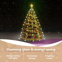 VidaXL Kerstboomverlichting met 180 led&apos;s koudwit net 180 cm - thumbnail