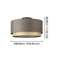 Stars of Light PlafondlampMarchena cappucino met hout - Ø 48cm - 390117 - thumbnail